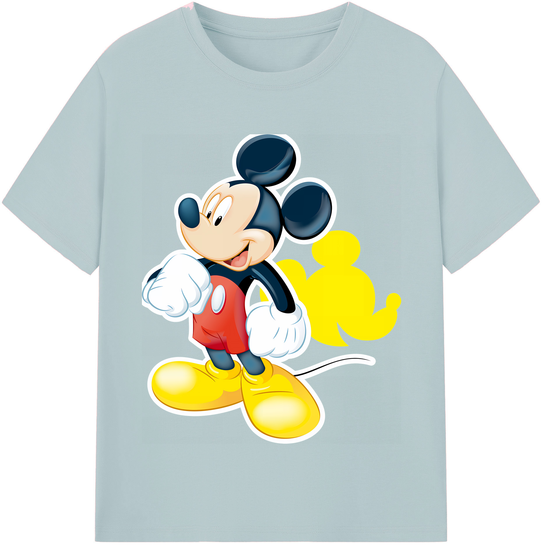 （画像用） ミッキーマウス Mickey Mouse 綿100％半袖Tシャツ（フロントプリント）